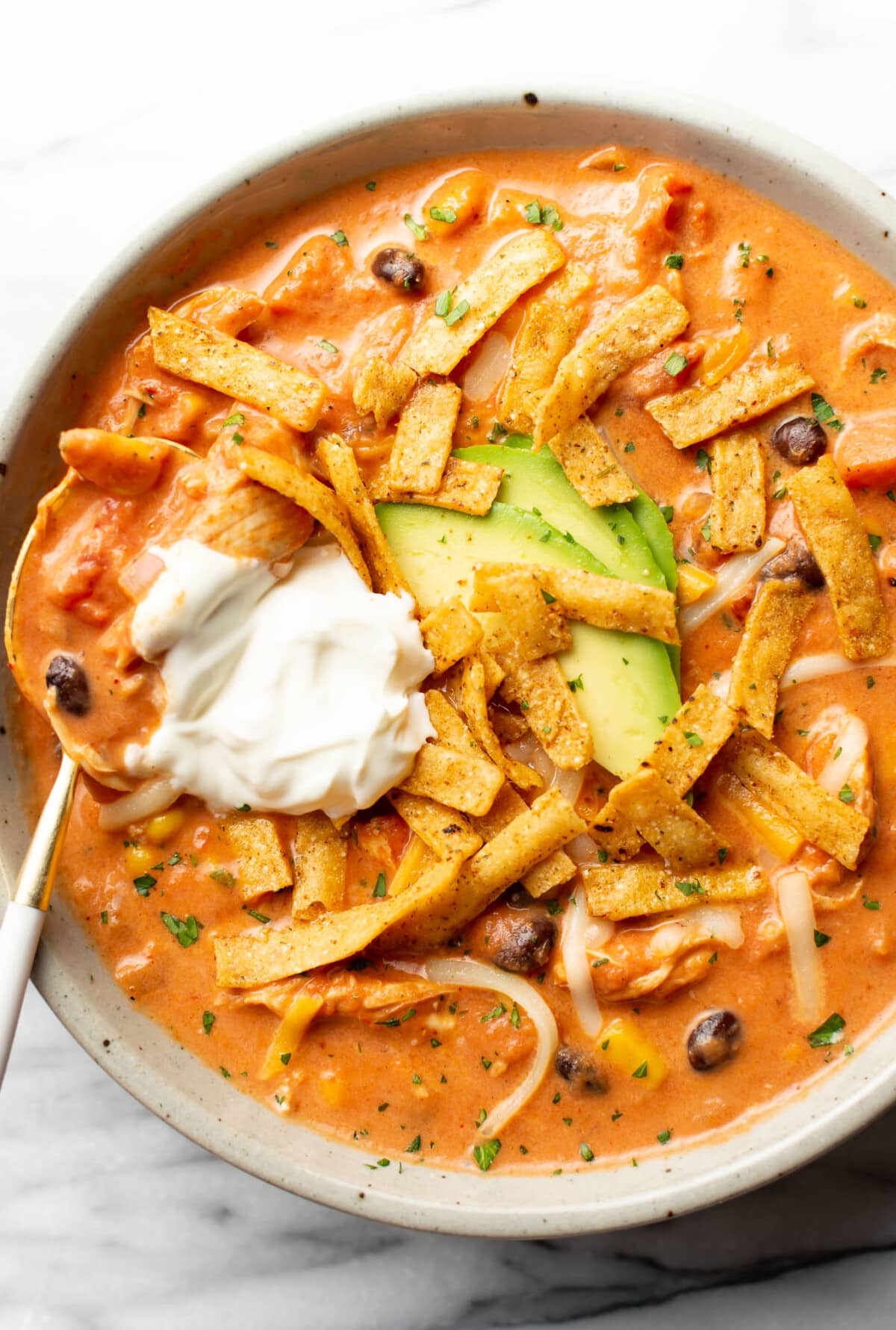 Creamy Chicken Tortilla Soup