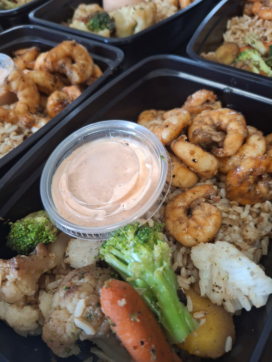 Hibachi Shrimp Fried Rice with Yum Yum sauce