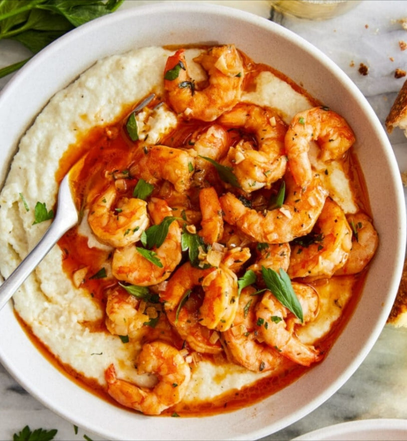 Garlic Butter Shrimp & Grits